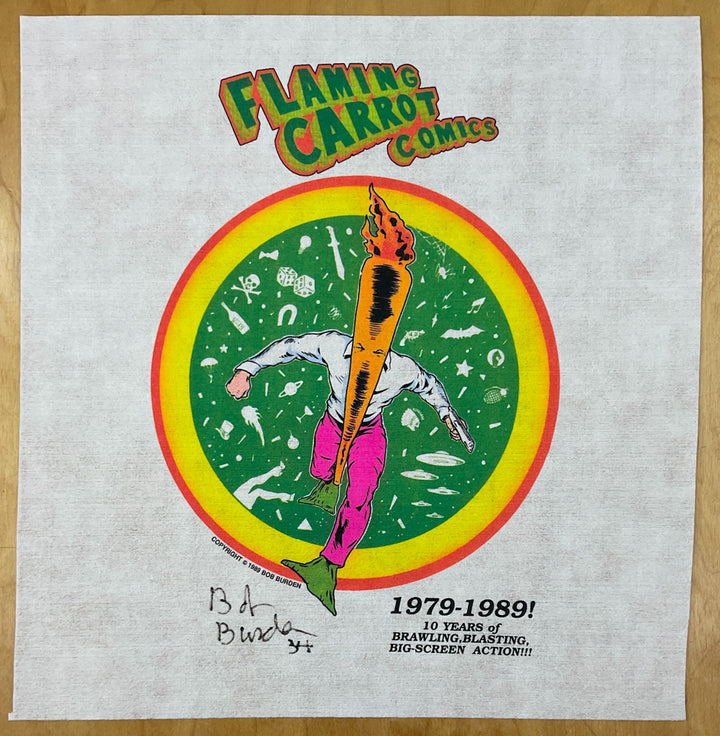 Flaming Carrot  Comics: 10 Years - Signed & Numbered Print on Fabric