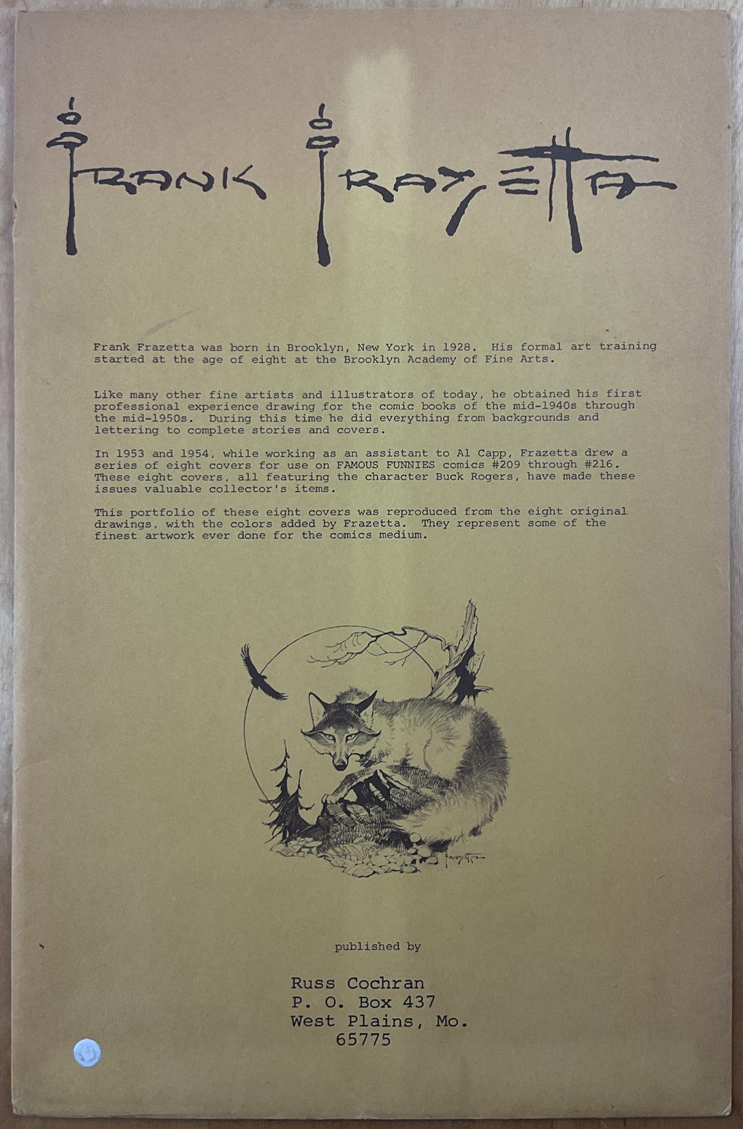 Frank Frazetta Famous Funnies Portfolio (1975)