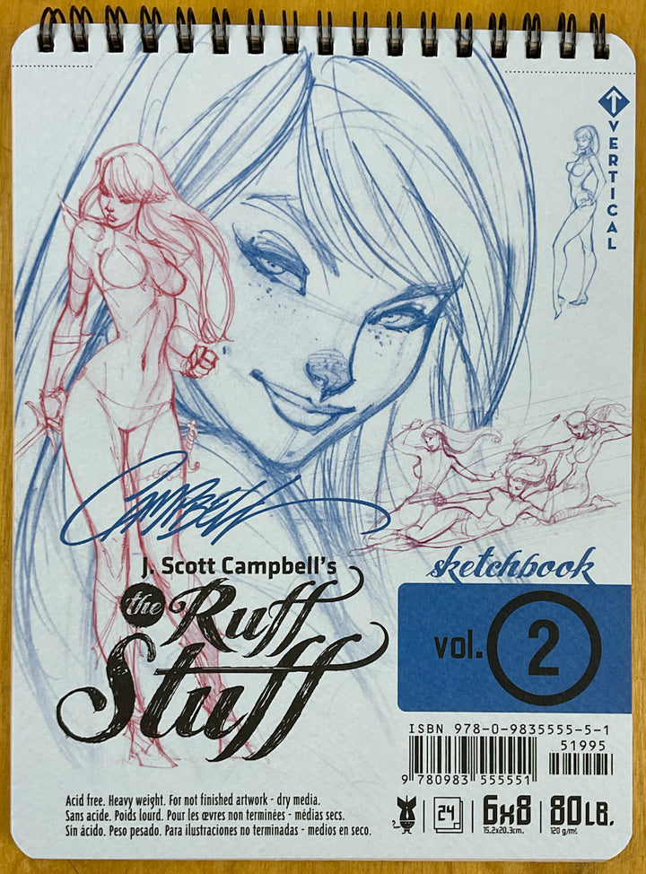 J. Scott Campbell's The Ruff Stuff Sketchbook Set of Volumes 1 and 2