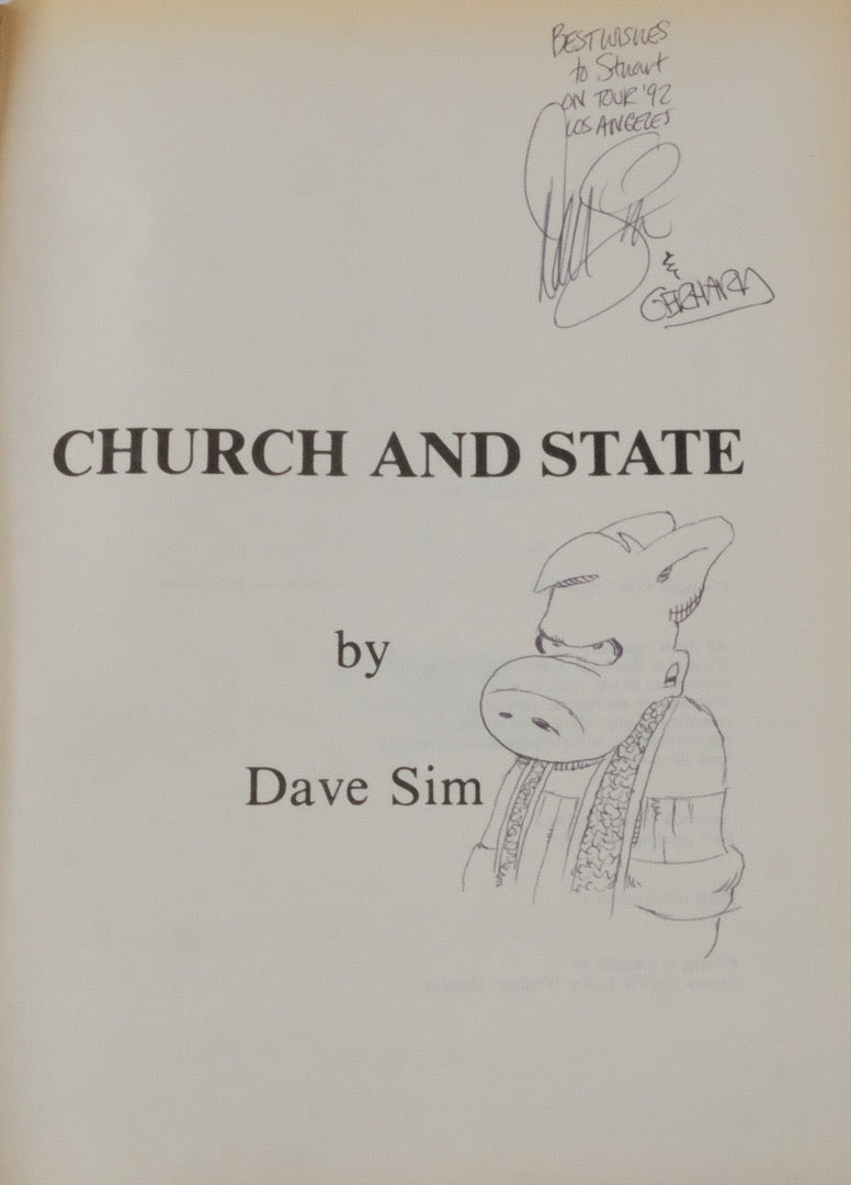 Cerebus, Book 3: Church & State Vol. 1 - First Printing Inscribed with a Drawing