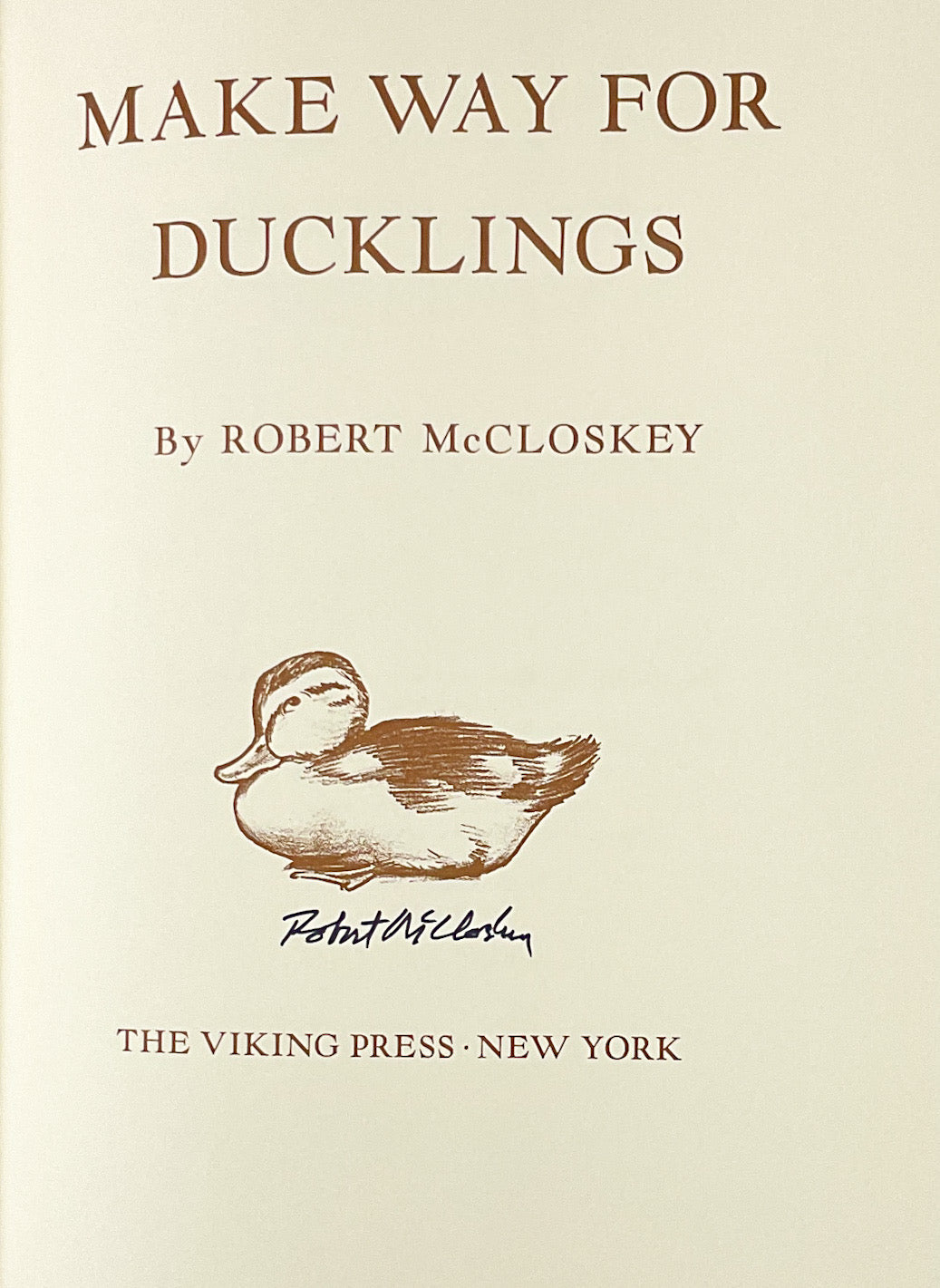 Make Way for Ducklings - The 50th Anniversary Edition - Signed