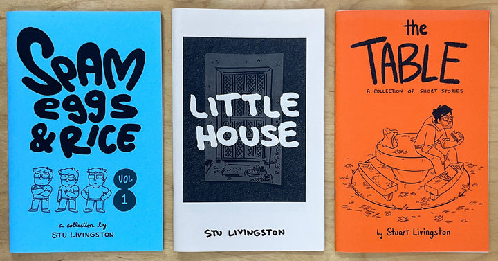 Three Mini-Comics: The Table, Little House, Spam Eggs & Rice Vol. 1 - Inscribed with a Drawing