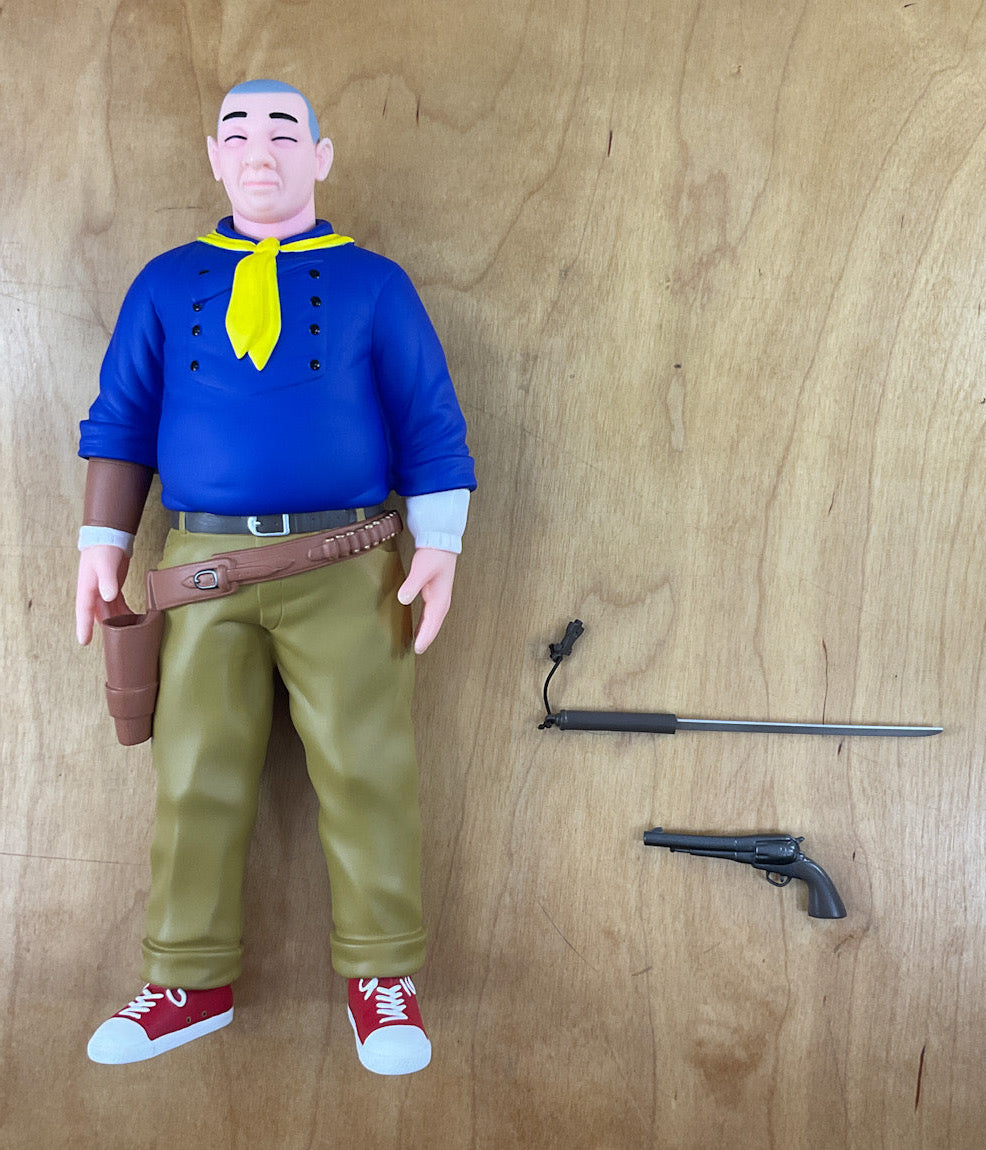 The Shaolin Cowboy 14" Designer Vinyl Action Figure by Geof Darrow Blue Rio Bravo Edition