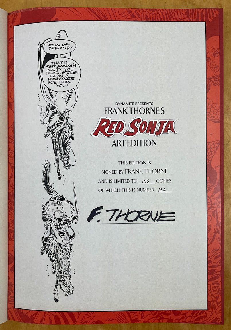 Frank Thorne's Red Sonja Art Edition Vol. 1 - Signed & Numbered Edition