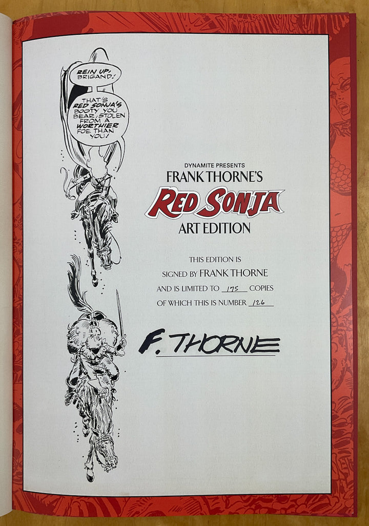 Frank Thorne's Red Sonja Art Edition Vol. 1 - Signed & Numbered Edition