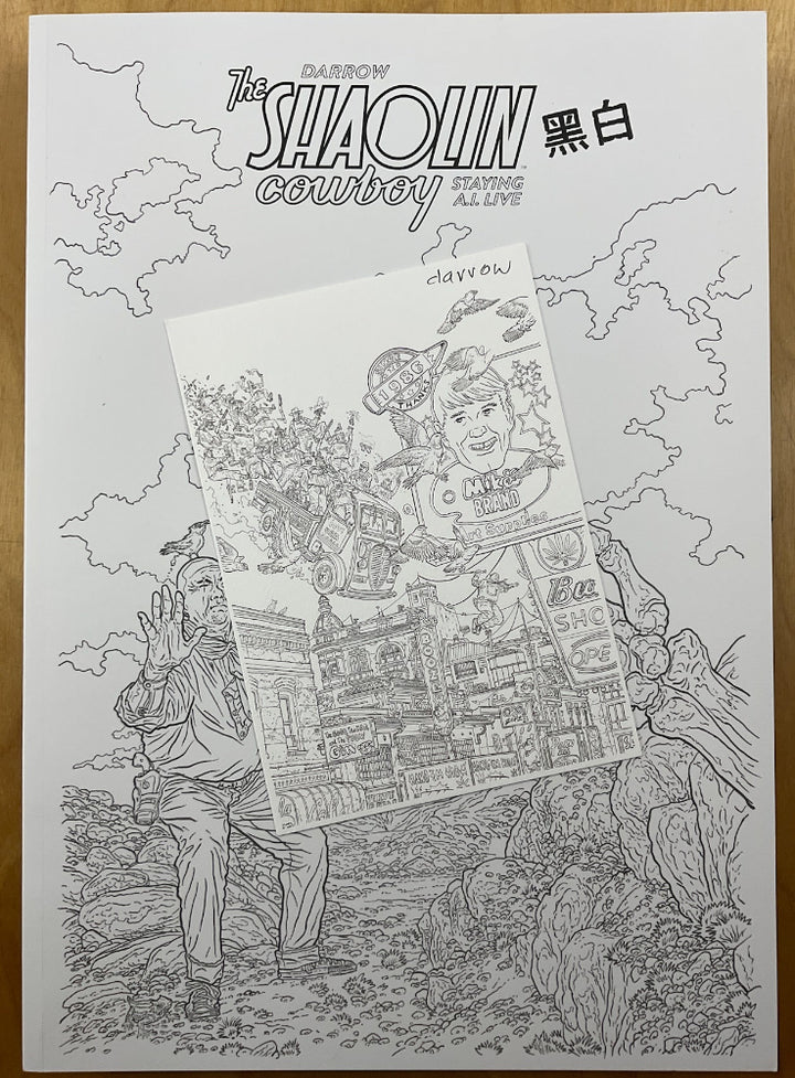Shaolin Cowboy: Staying A.I.Live #1-2 Oversize B&W Edition- Signed - Near Fine
