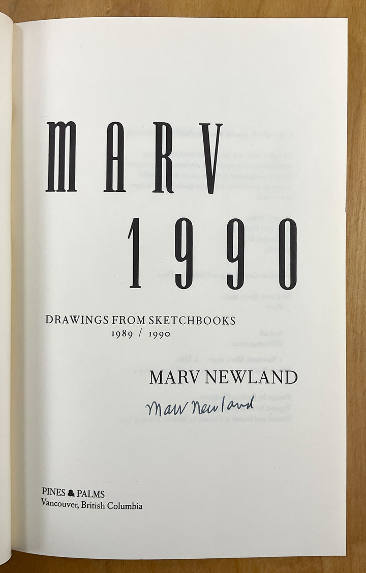 Marv 1990: Drawings From Sketchbooks (Signed)