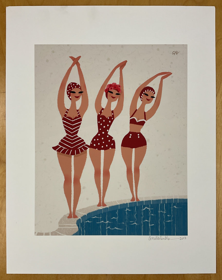 Diving In - Signed Print