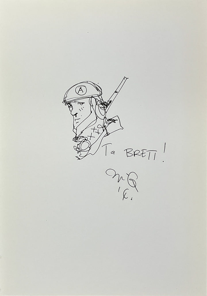 Robots, Space Dudes, Flying Ships, Etc.: A Book of Drawings by Ian McQue (2013) Inscribed with a Drawing
