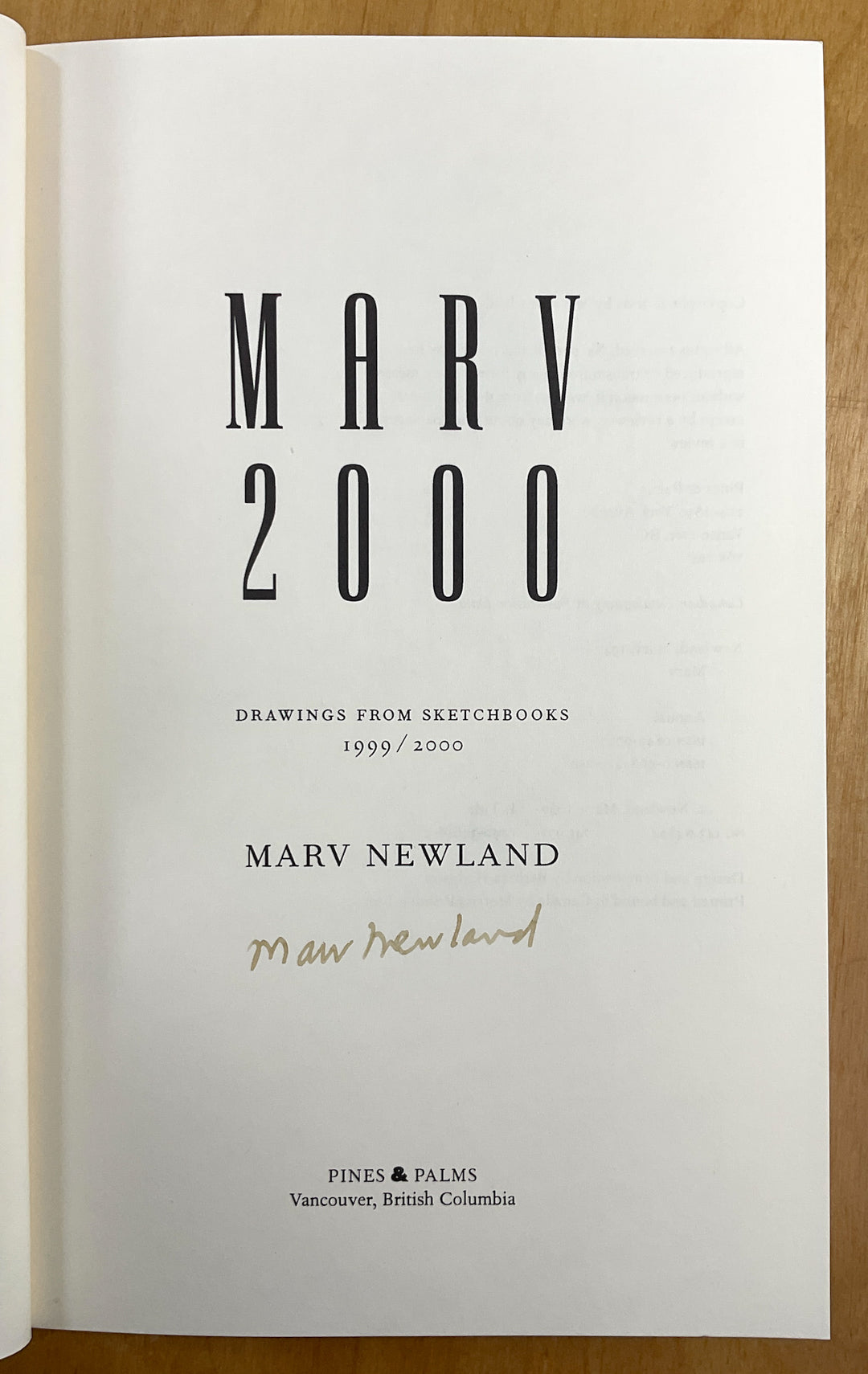 Marv 2000: Drawings From Sketchbooks (Signed)