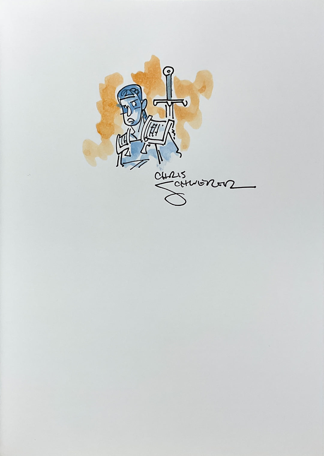 Chris Schweizer Sketchbooks - Signed with a Color Drawing