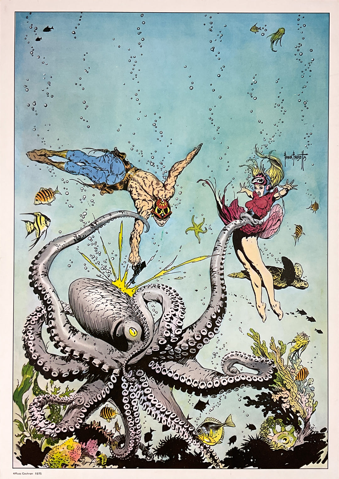 Frank Frazetta Portfolio Plate - Famous Funnies #215