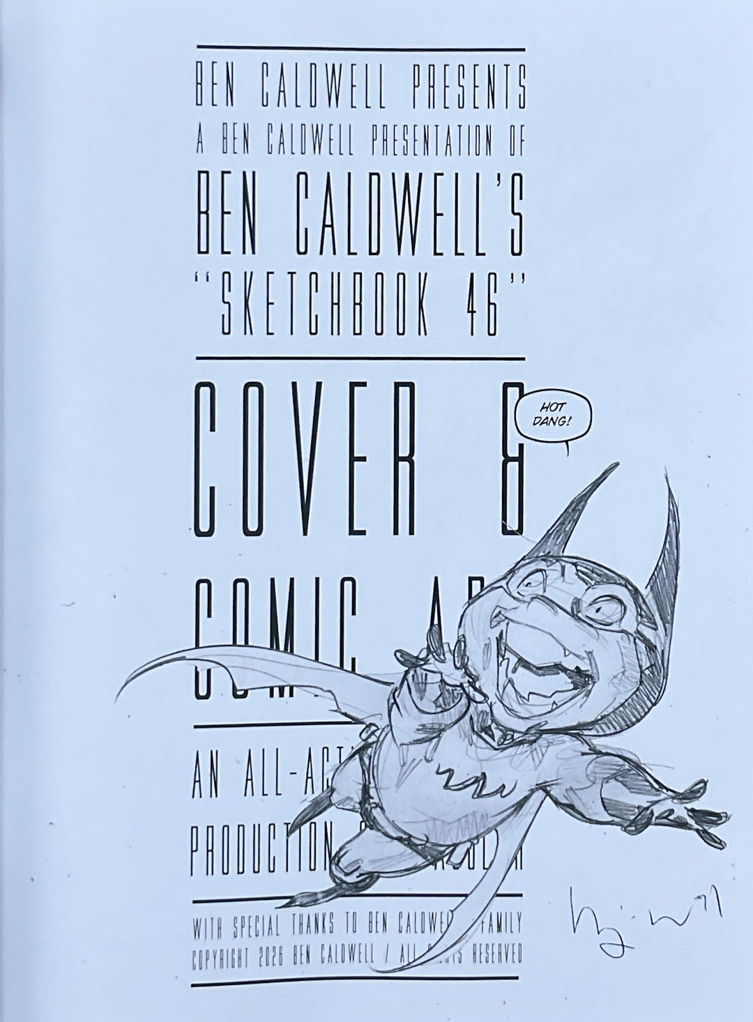 Ben Caldwell Sketchbook #46: Covers & Comic Art - Signed
