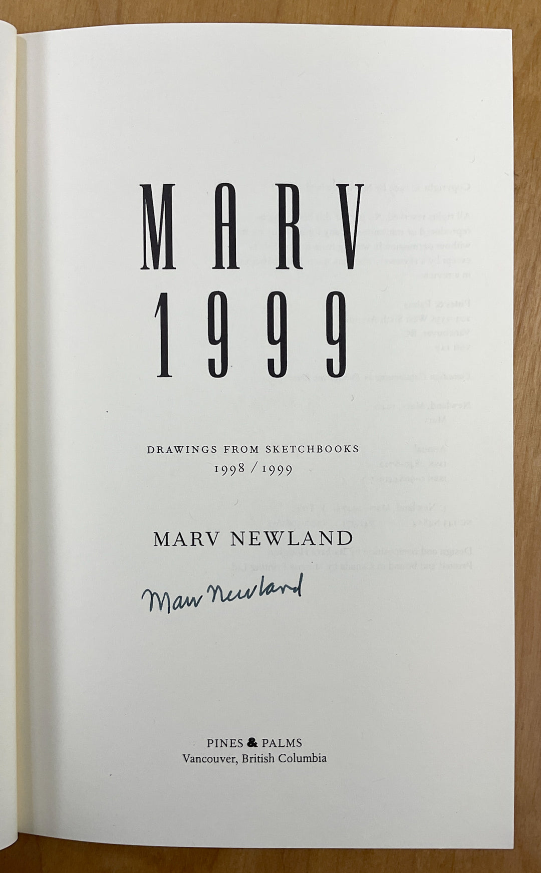 Marv 1999: Drawings From Sketchbooks (Signed)