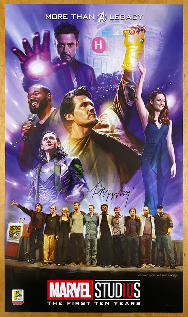 レア　100%soft MARVEL STUDIOS 10周年記念 ポスター Marvel Studios: First 10 Years Poster - Signed – Stuart Ng Books