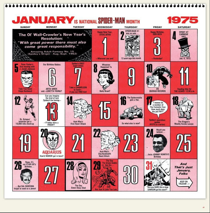 Mighty Marvel Calendar Book: A Visual History