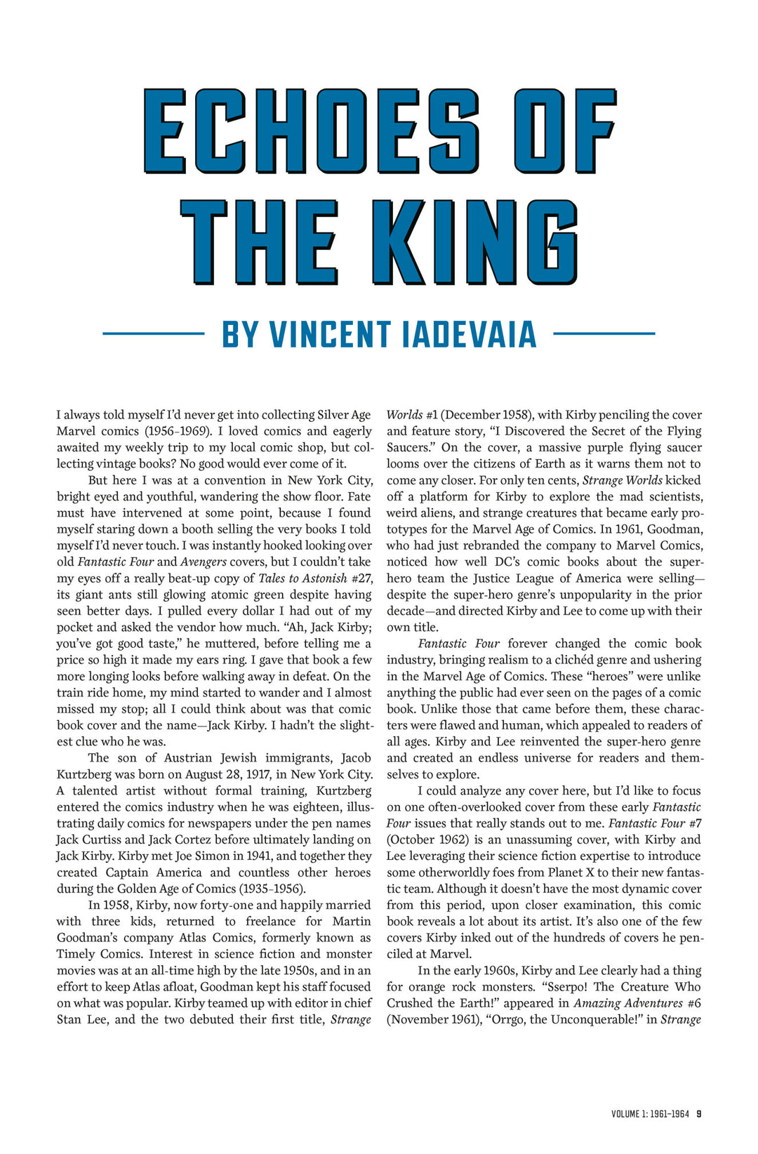 The Marvel Comic Covers of Jack Kirby, Vol. 1: 1961 - 1964