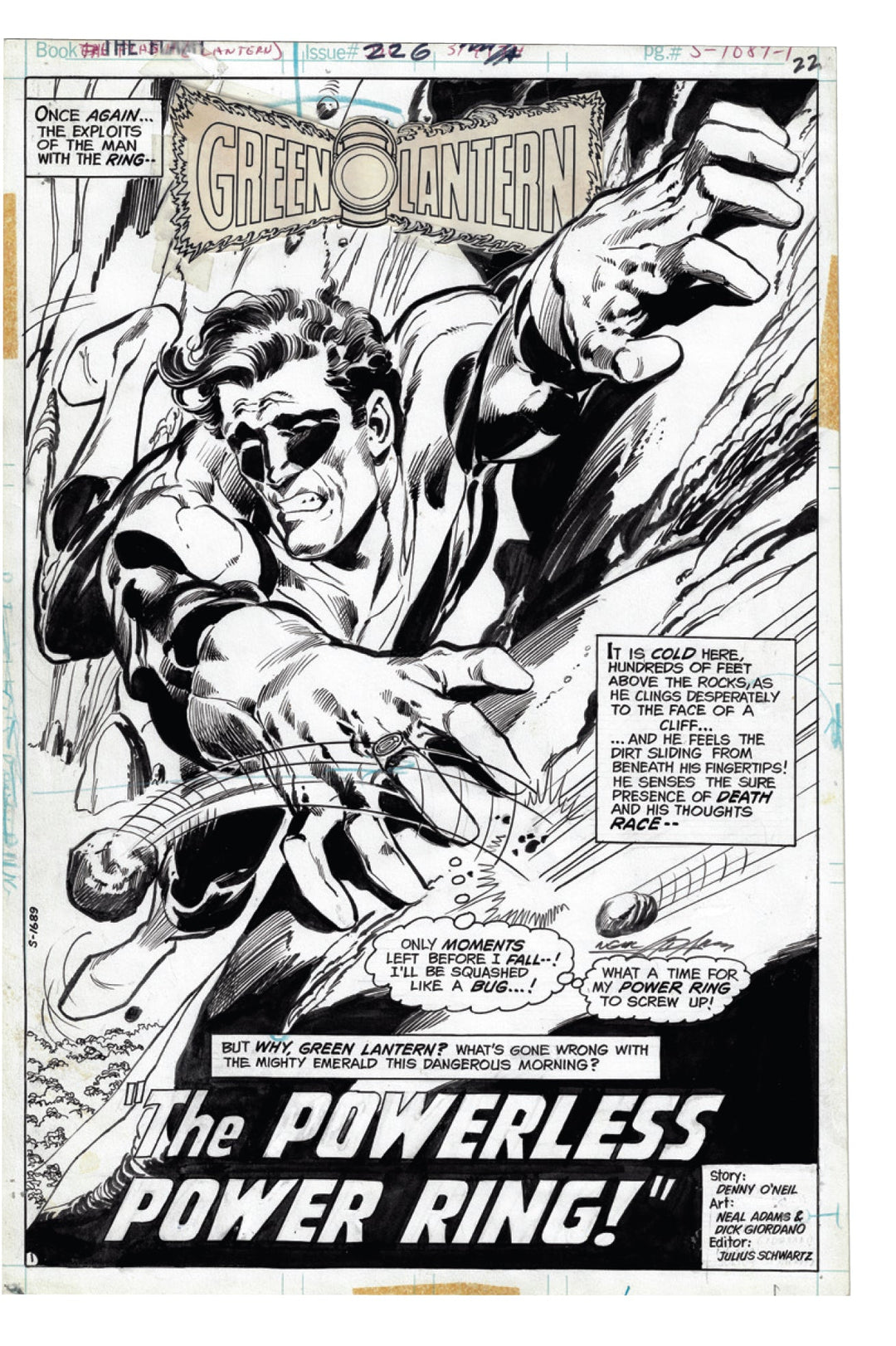 Neal Adams' DC Classics Artist's Edition Cover B (Green Lantern Cover)