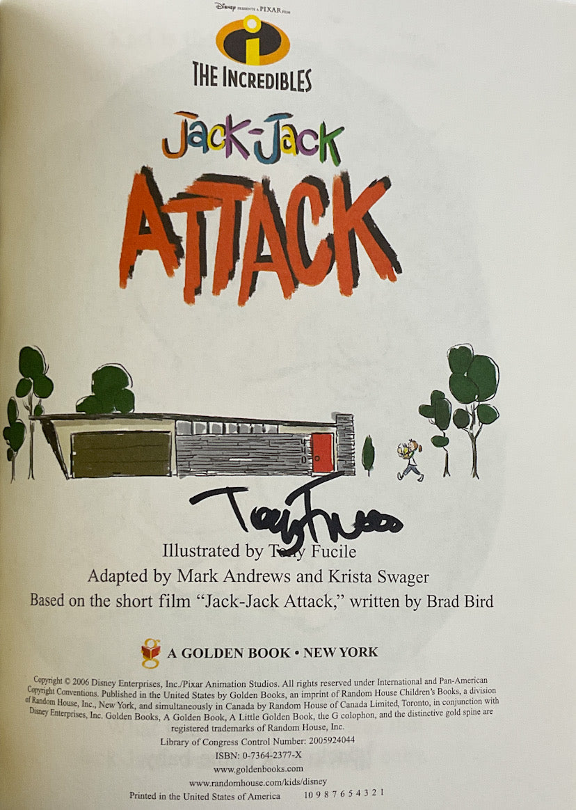 Jack-Jack Attack Little Golden Book - Signed