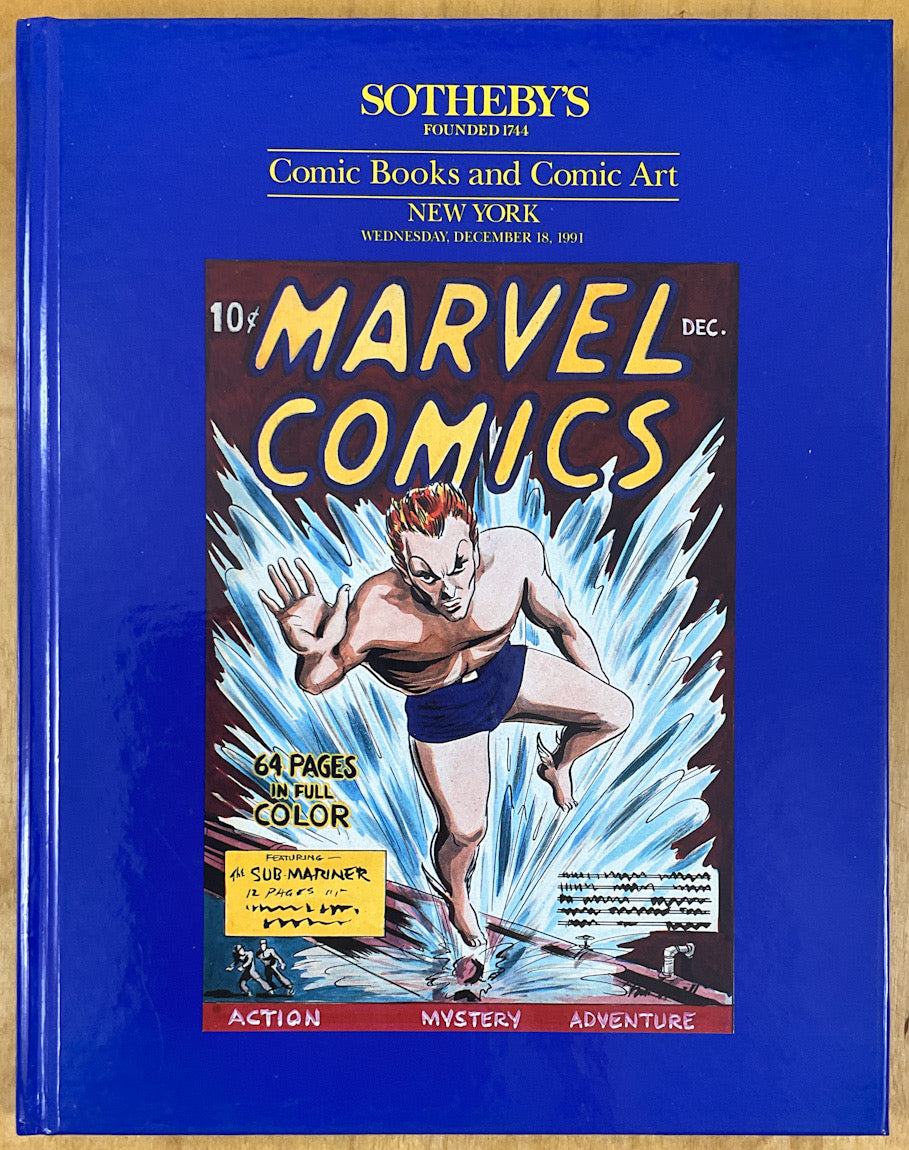 Sotheby's 1991 Comic Books And Comic Art Auction Catalog
