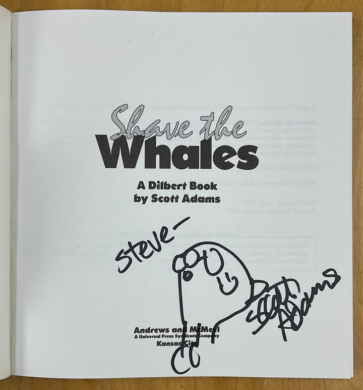 Shave the Whales - Inscribed with a Drawing