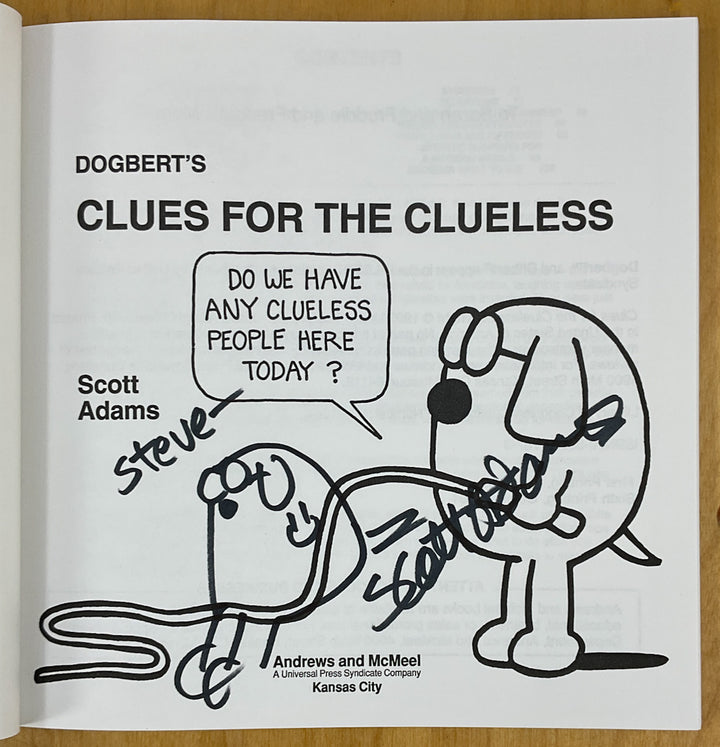 Dogbert's Clues for the Clueless - Inscribed with a Drawing