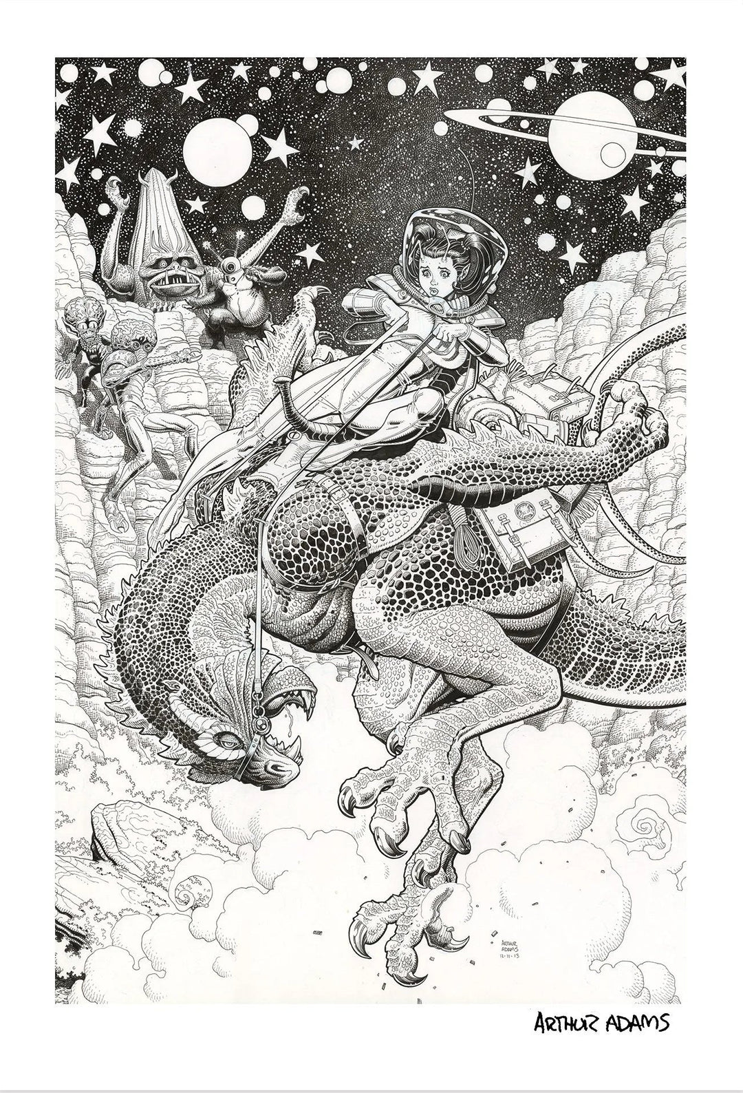 Monsters Attack!!! by Arthur Adams - Signed Print