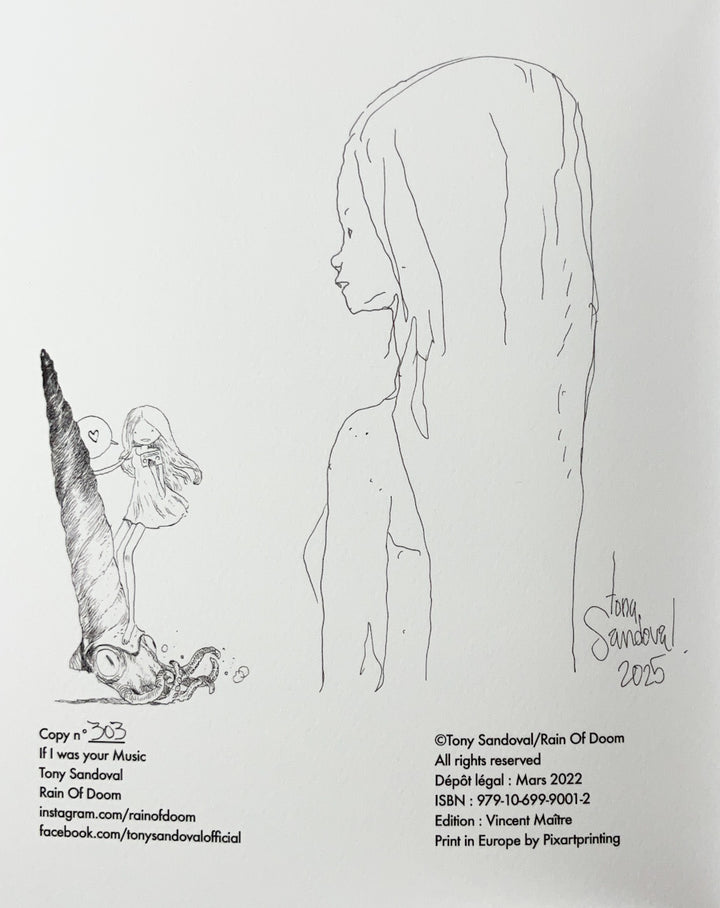 If I was Your Music - Signed & Numbered with a Drawing of Snowblack