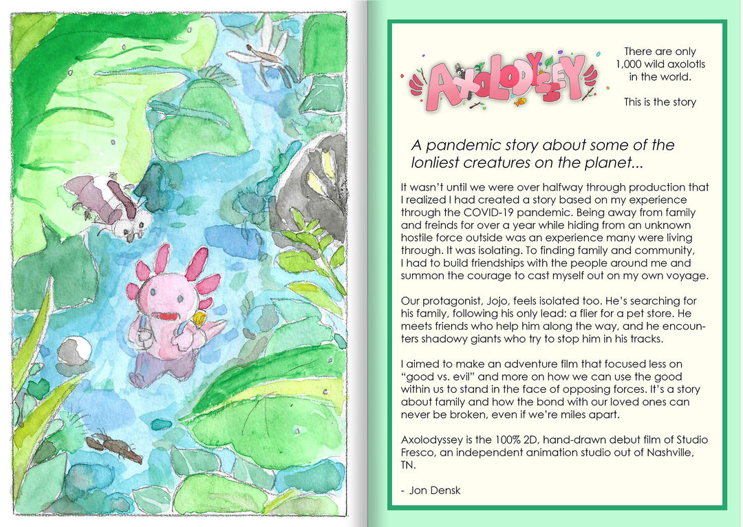 The Art of Axolodyssey - Signed with a Drawing