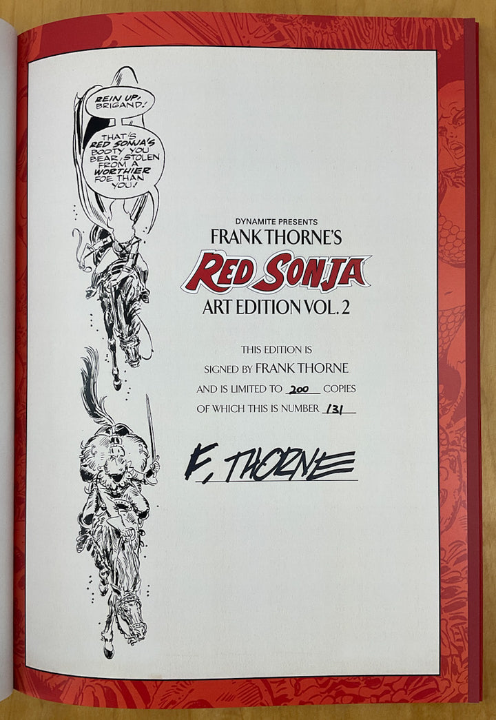 Frank Thorne's Red Sonja Art Edition Vol. 2 - Signed & Numbered Edition