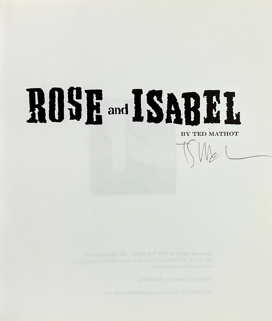 Rose and Isabel, Part 1 - Signed