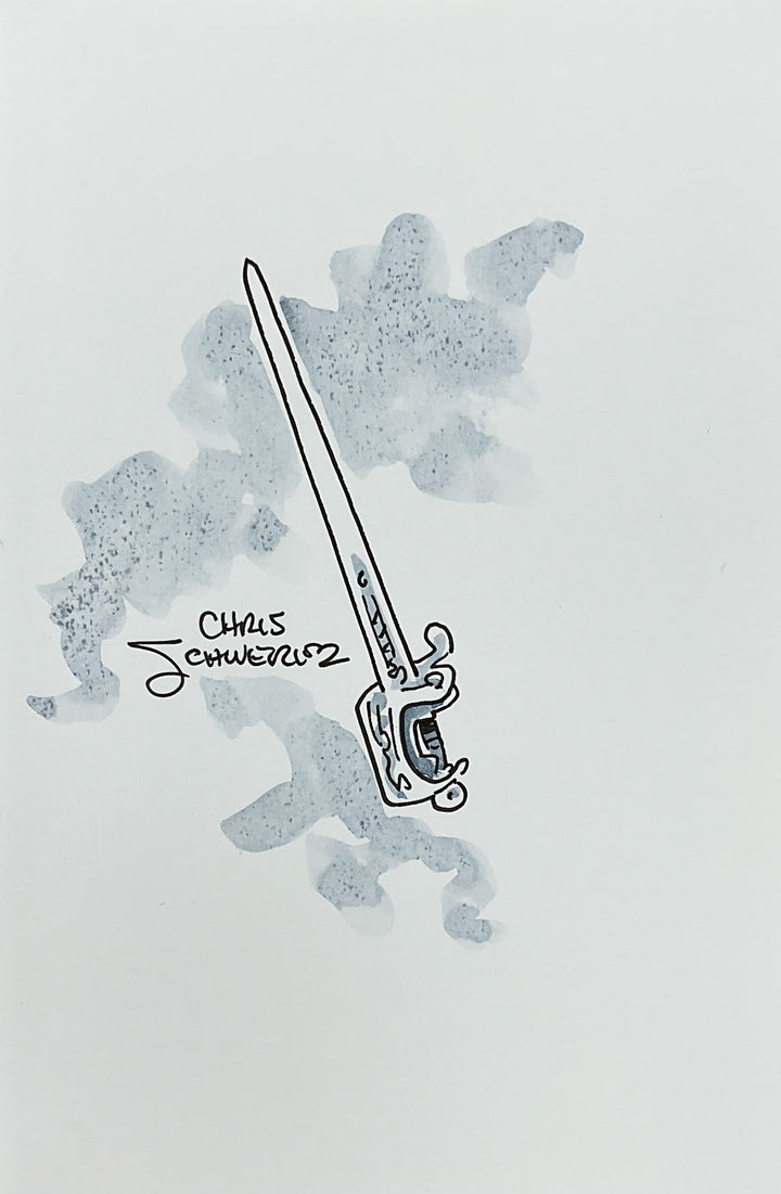 A Dream of Swords - Signed with a Color Drawing