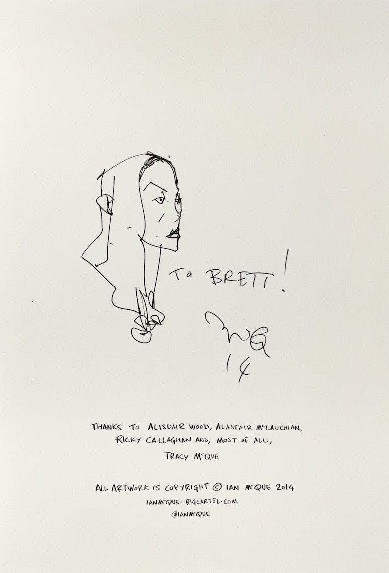 Mechs & the City: Another Book of Drawings by Ian McQue (2014) Inscribed with a Drawing