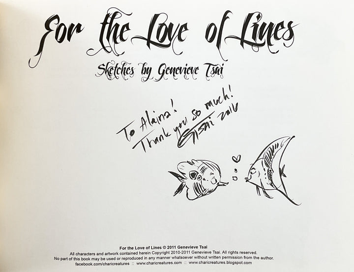 For the Love of Lines - Inscribed with a Drawing