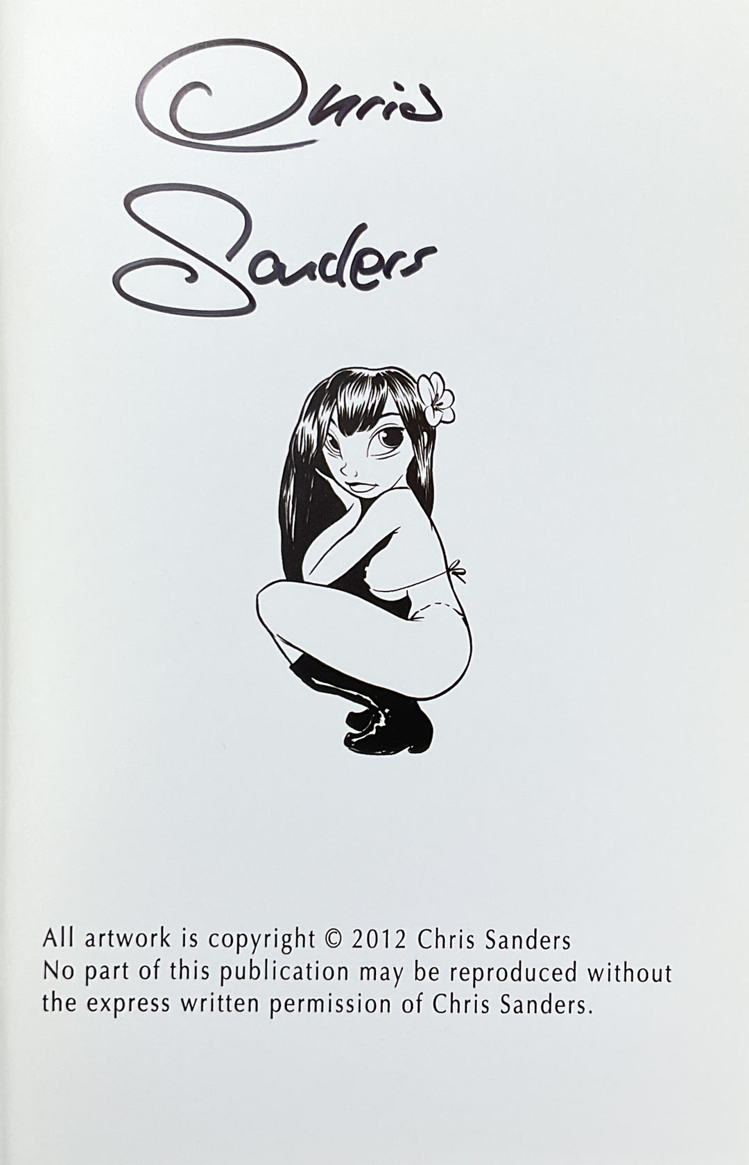 Chris Sanders Sketchbook 1X - Signed