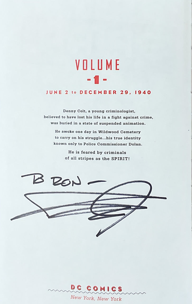 The Spirit Archives, Vol. 1 - First Printing Inscribed by Frank Miller