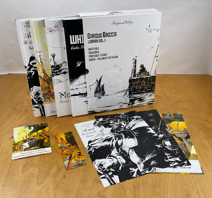 Enrique Breccia Library Vol. 1: White Gold, New World, From Coast to Coast, & Avrack - The Lord of the Falcons - Numbered with Kickstarter Extras