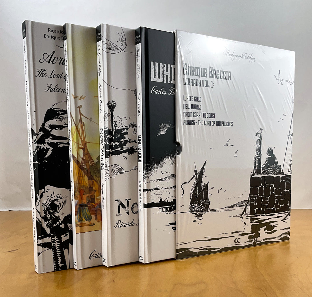 Enrique Breccia Library Vol. 1: White Gold, New World, From Coast to Coast, & Avrack - The Lord of the Falcons - Numbered with Kickstarter Extras