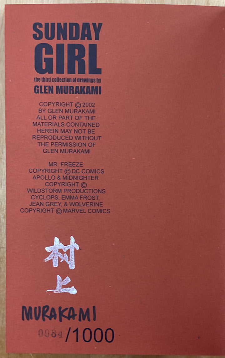 Sunday Girl: The Third Collection of Drawings by Glen Murakami - Signed & Numbered