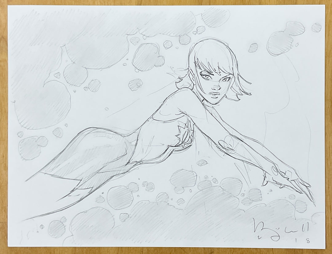 Jade Commission (Final Color Drawing and Roughs)