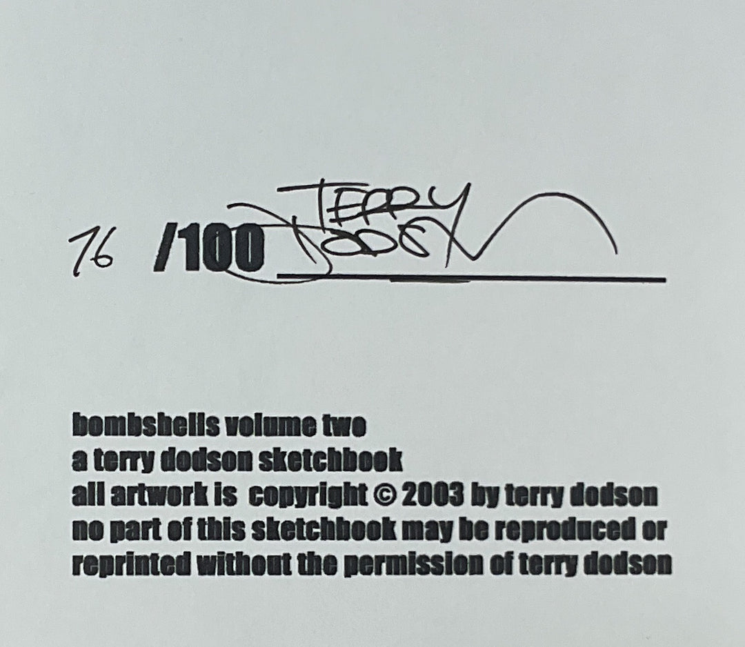 Bombshells Vol. Two: A Terry Dodson Sketchbook (2003) Signed & Numbered