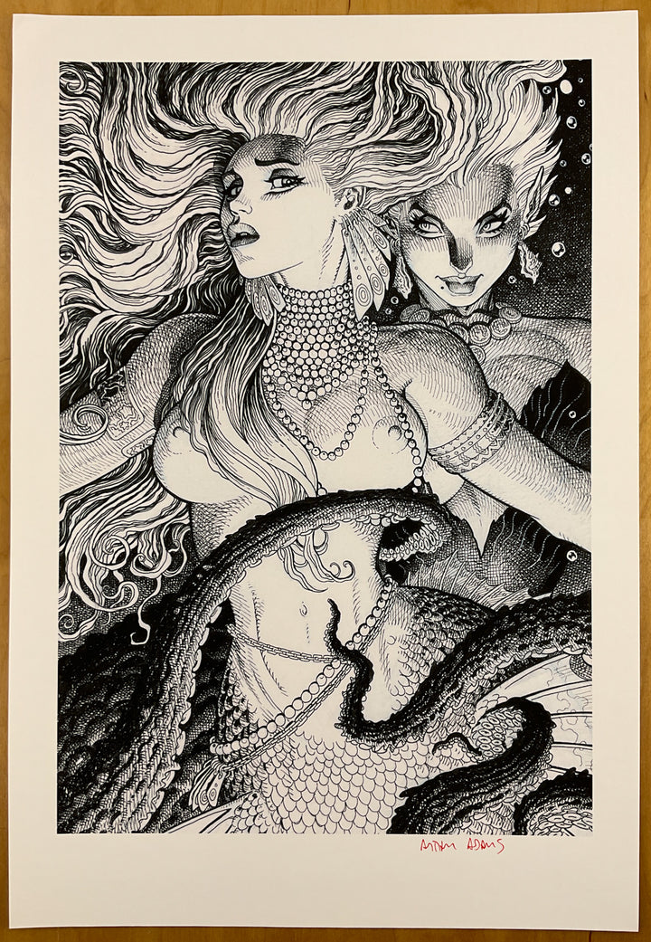 Beneath the Sea by Arthur Adams - Signed Print