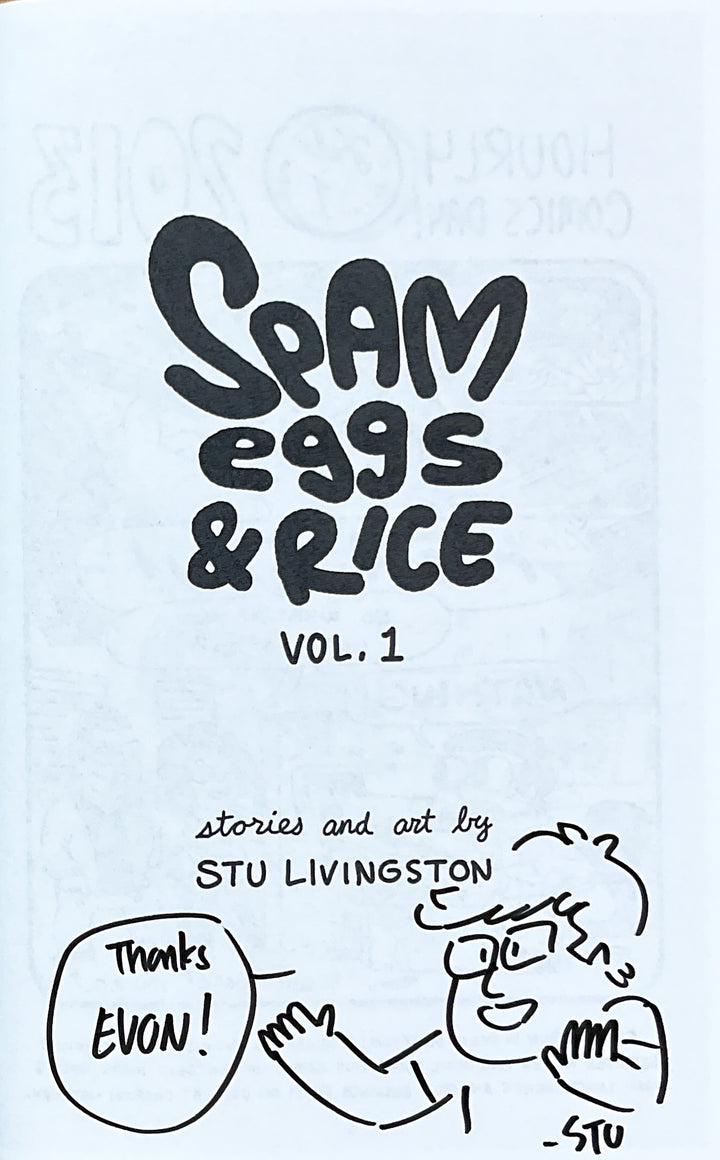 Three Mini-Comics: The Table, Little House, Spam Eggs & Rice Vol. 1 - Inscribed with a Drawing