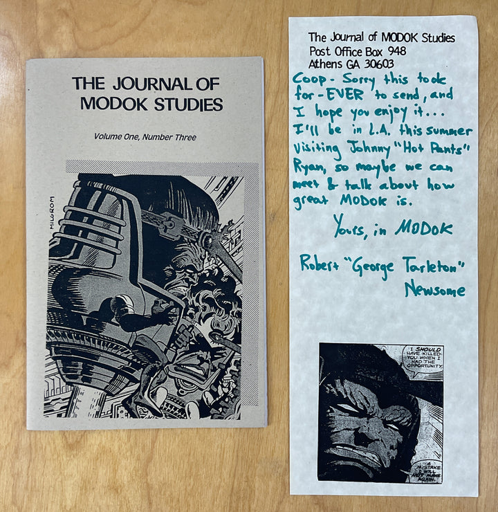 The Journal of MODOK Studies #3 - with a Letter from the Editor to Coop