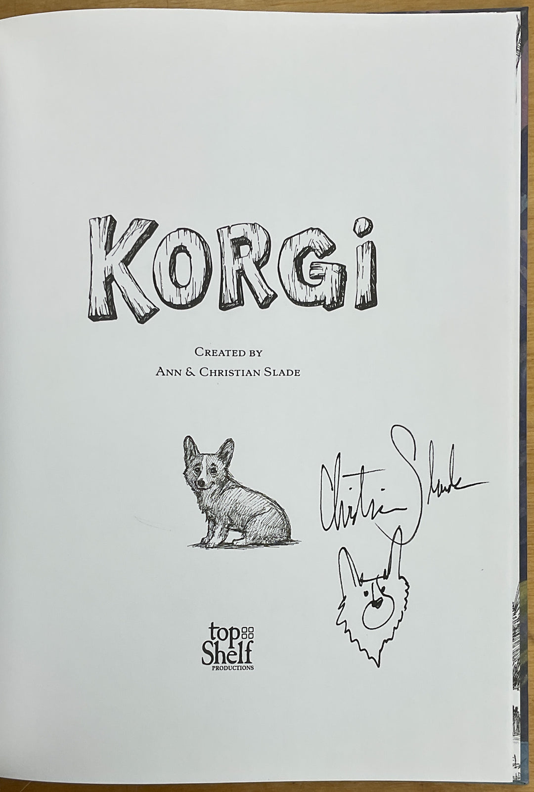 Korgi, Book 1 - Signed with a Drawing