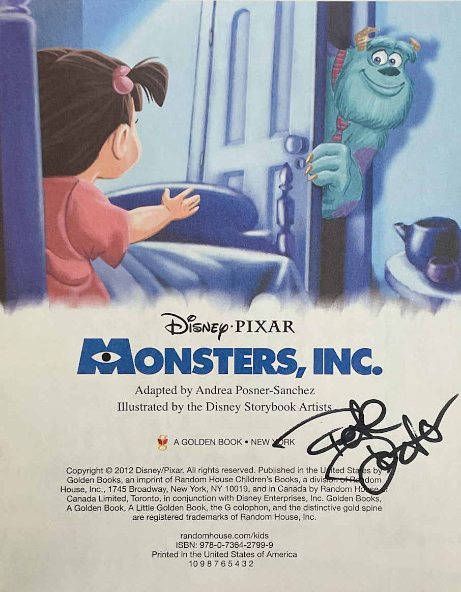 Monsters, Inc: A Little Golden Book - Signed by Pete Docter