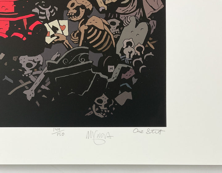 Hellboy and Skull Head Signed & Numbered Print