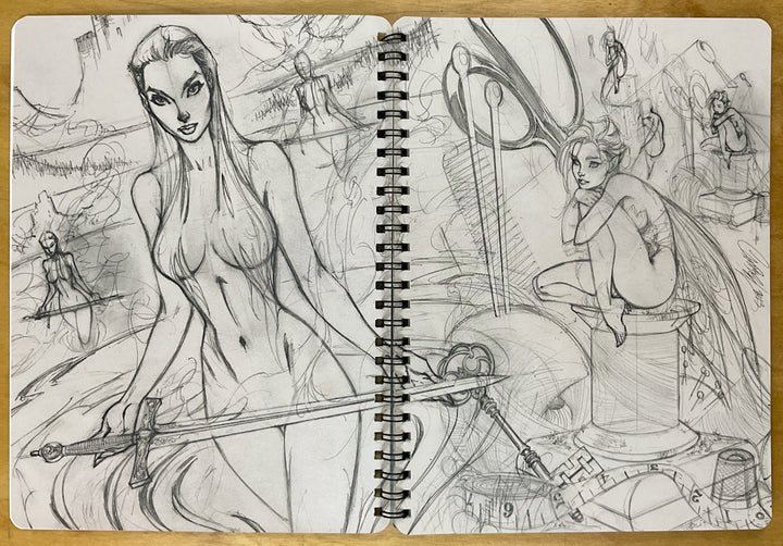 J. Scott Campbell's The Ruff Stuff Sketchbook Set of Volumes 3 and 4