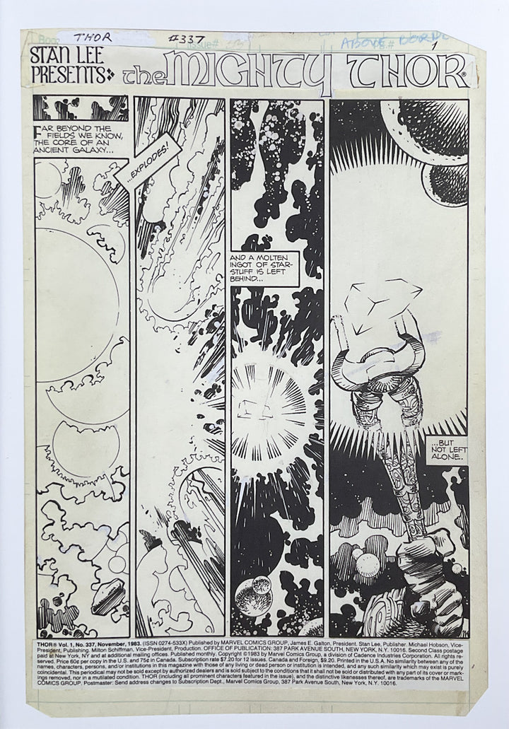 Walter Simonson's The Mighty Thor Artist's Edition Remarqued Edition (Sketch Cover)