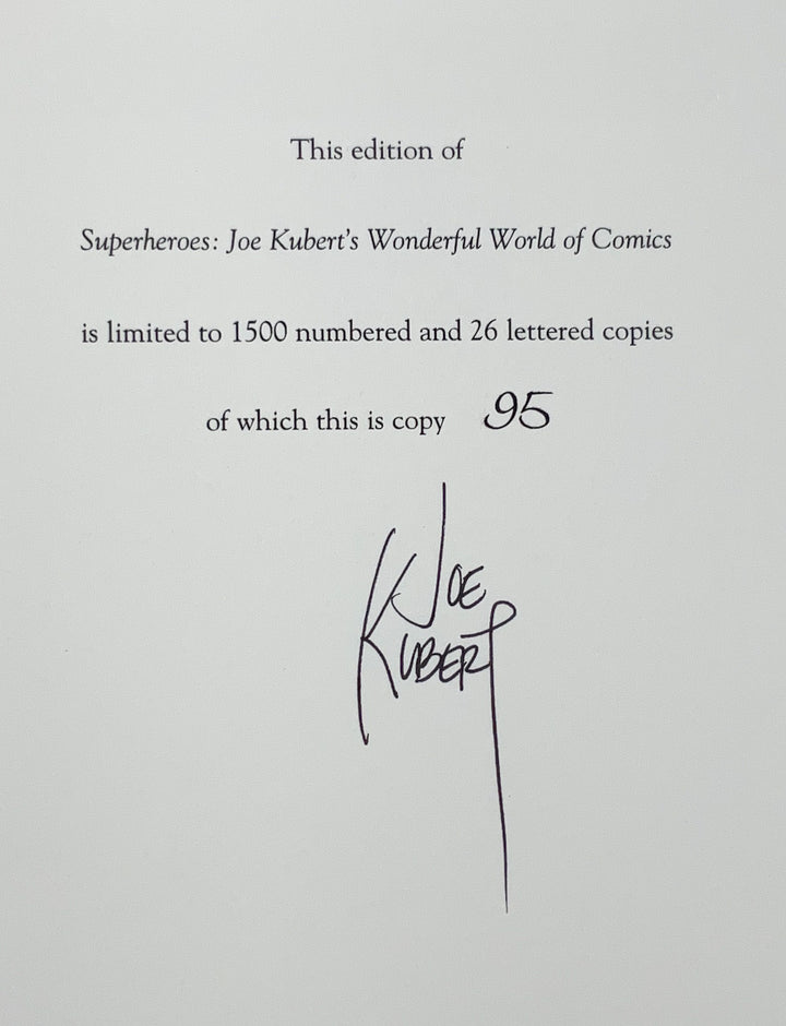 Superheroes: Joe Kubert's Wonderful World of Comics - Signed & Numbered Hardcover